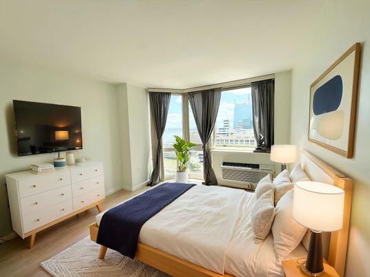 Bedroom, Interior, Water, Wood Texture Flooring