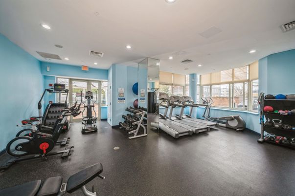Fitness Equipment, Gym, Interior, Recessed Lighting