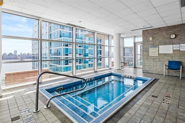 Interior, Pool, Recessed Lighting, Stone Walls