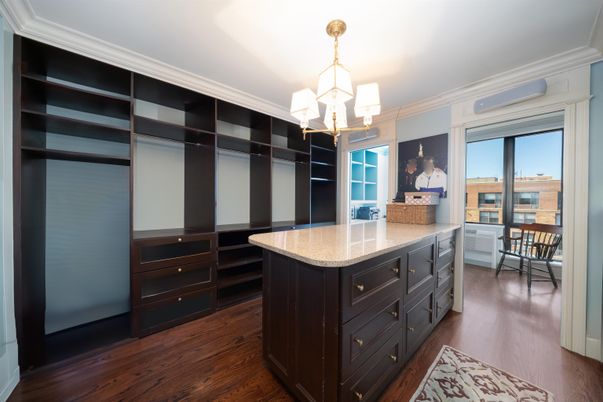 Chandelier, Interior, Walk-in Closets, Wood Texture Flooring