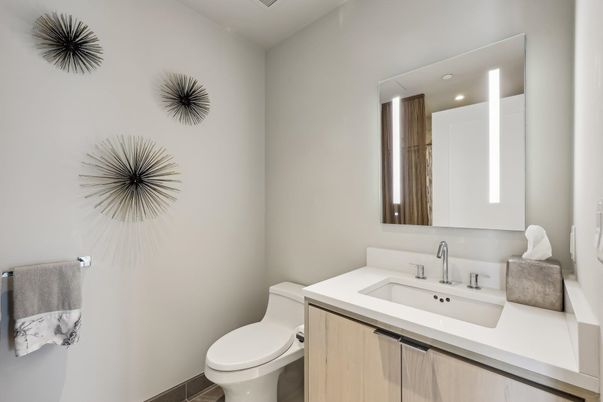 Bathroom, Interior, Recessed Lighting