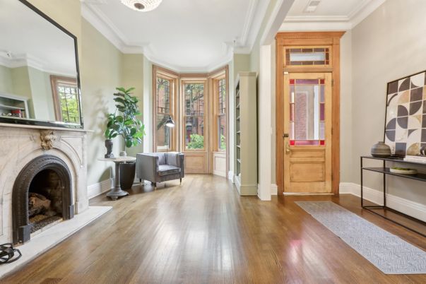 Fireplace, Interior, Wood Texture Flooring