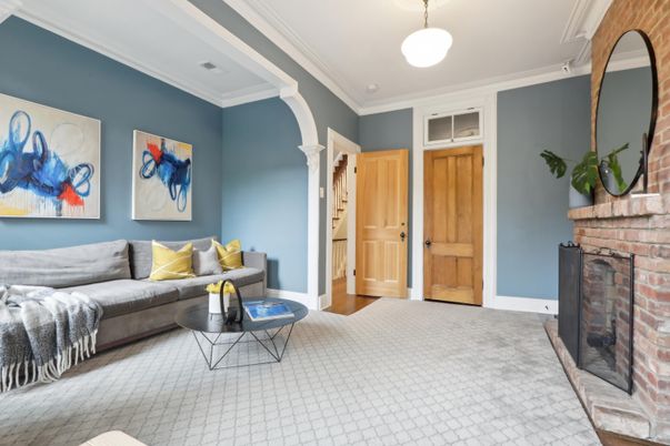 Fireplace, Interior, Living room, Pendant Lights