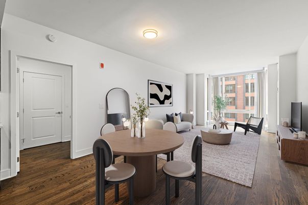 Dining room, Interior, Living room, Wood Texture Flooring
