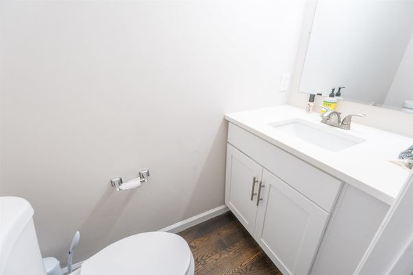 Bathroom, Dual Sink Vanities, Interior, Wood Texture Flooring