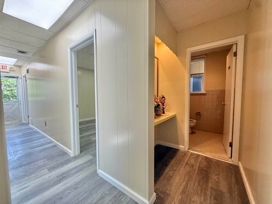 Bathroom, Interior, Wood Texture Flooring