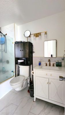 Bathroom, Glass Shower, Interior, Marble