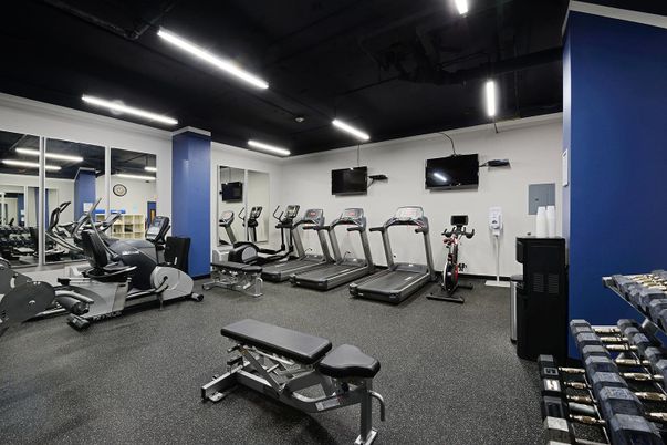 Fitness Equipment, Gym, Interior, Recessed Lighting