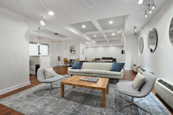 Interior, Living room, Pendant Lights, Recessed Lighting, Wood Texture Flooring