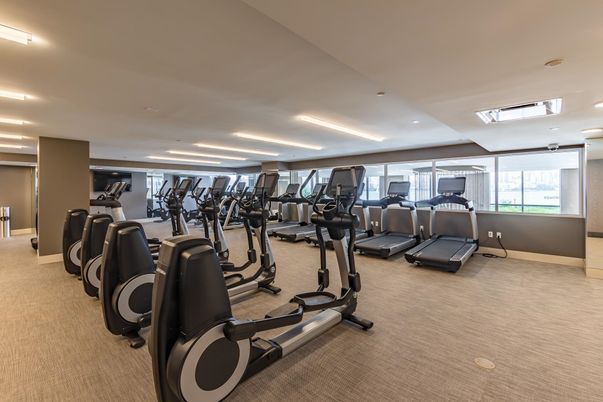 Fitness Equipment, Gym, Interior, Recessed Lighting