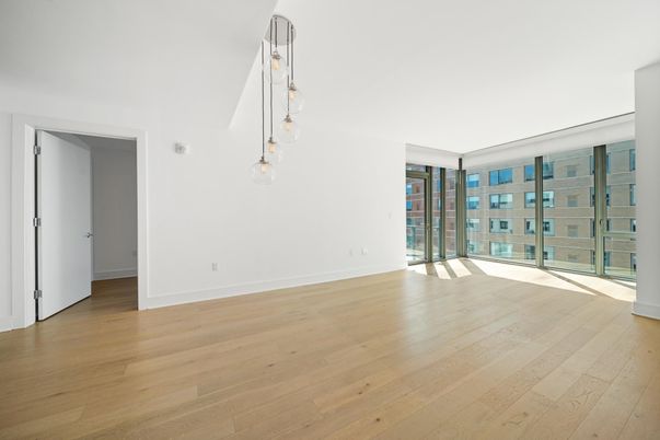 Empty room, Interior, Pendant Lights, Wood Texture Flooring