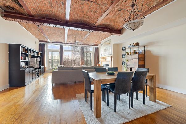 Dining room, Interior, Living room, Wooden Beams, Wooden Ceilings, Wood Texture Flooring