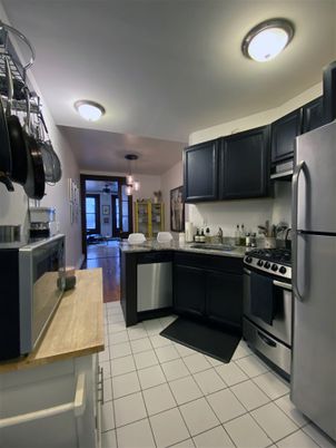 Interior, Kitchen, Pendant Lights, Stainless Steel Appliances, Wood Texture Flooring