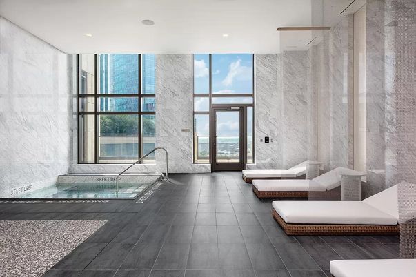 Interior, Marble Walls, Pool, Recessed Lighting