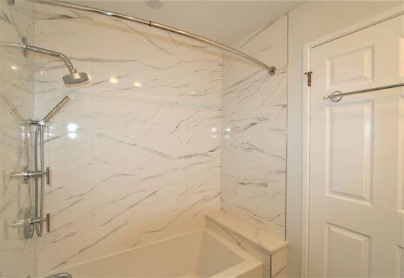 Bathroom, Glass Shower, Interior, Marble Walls