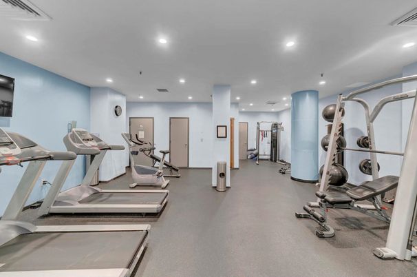 Fitness Equipment, Gym, Interior, Recessed Lighting