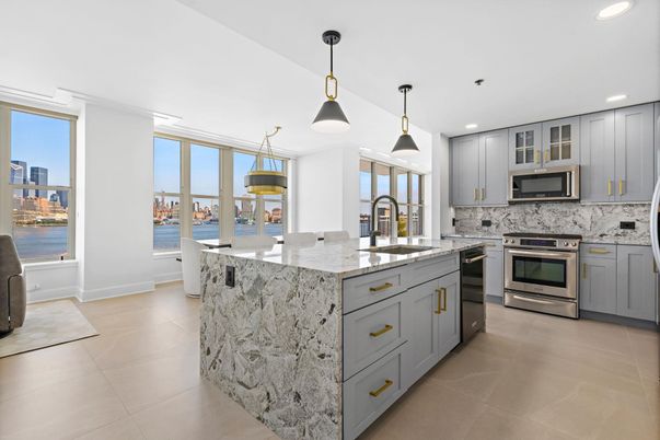 Interior, Kitchen, Pendant Lights, Recessed Lighting, Stainless Steel Appliances, Water
