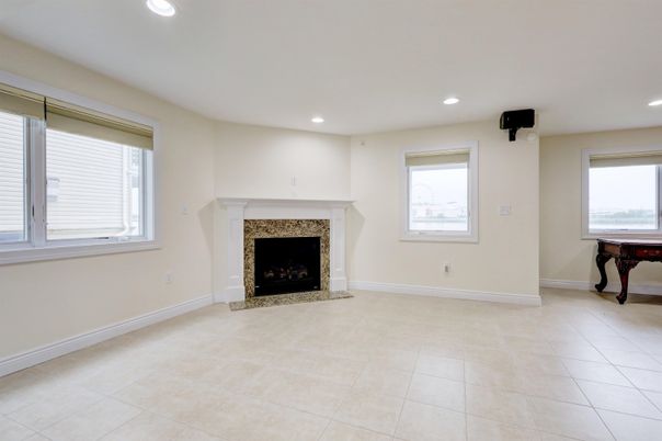 Empty room, Fireplace, Interior, Recessed Lighting