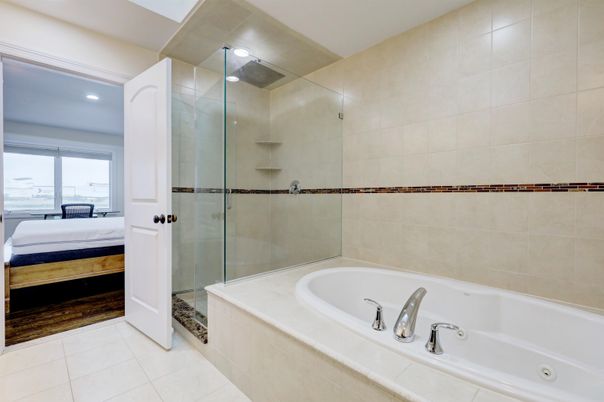 Bathroom, Bedroom, Glass Shower, Interior, Recessed Lighting