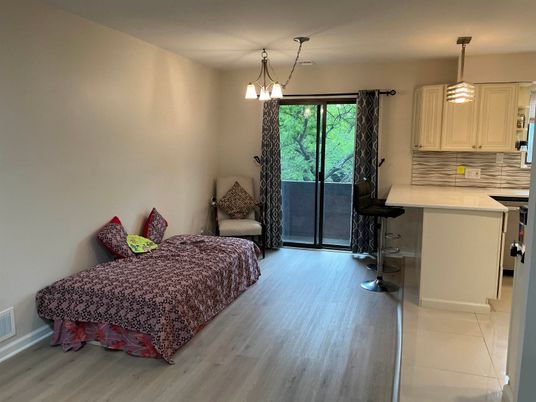 Bedroom, Interior, Kitchen, Pendant Lights, Wood Texture Flooring