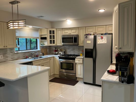 Interior, Kitchen, Pendant Lights, Recessed Lighting, Stainless Steel Appliances