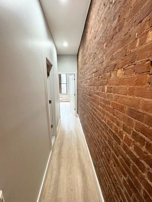 Interior, Recessed Lighting, Stone Walls, Wood Texture Flooring
