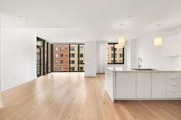 Interior, Kitchen, Pendant Lights, Wood Texture Flooring