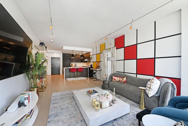 Interior, Kitchen, Living room, Pendant Lights, Recessed Lighting, Wood Texture Flooring