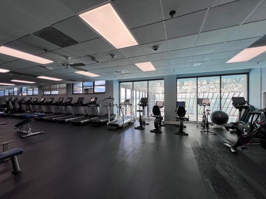 Fitness Equipment, Gym, Interior, Recessed Lighting