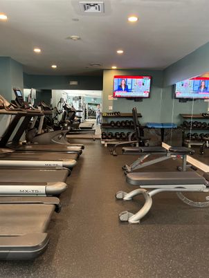Fitness Equipment, Gym, Interior, Recessed Lighting