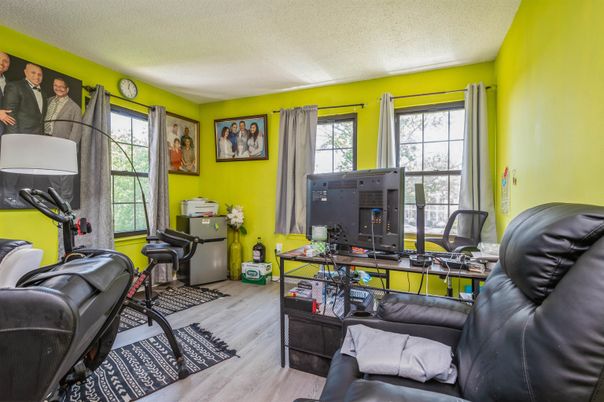 Fitness Equipment, Home Office, Interior, Wood Texture Flooring