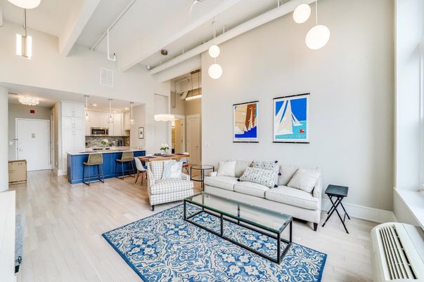 Interior, Kitchen, Living room, Pendant Lights, Recessed Lighting, Wood Texture Flooring