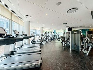 Fitness Equipment, Gym, Interior, Recessed Lighting
