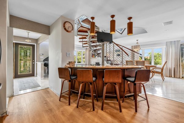 Interior, Pendant Lights, Wood Texture Flooring