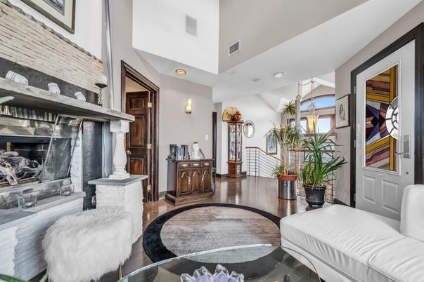 Fireplace, Interior, Wood Texture Flooring
