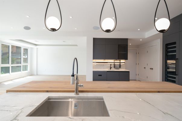 Interior, Kitchen, Pendant Lights, Recessed Lighting, Stainless Steel Appliances