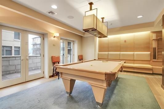Billiard Table, Game Room, Interior, Recessed Lighting