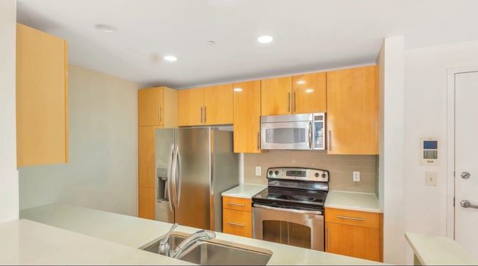 Interior, Kitchen, Recessed Lighting, Stainless Steel Appliances