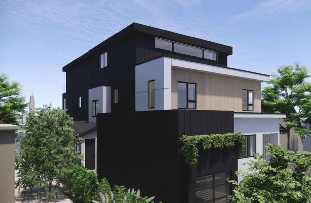 Exterior, Facade, Modern