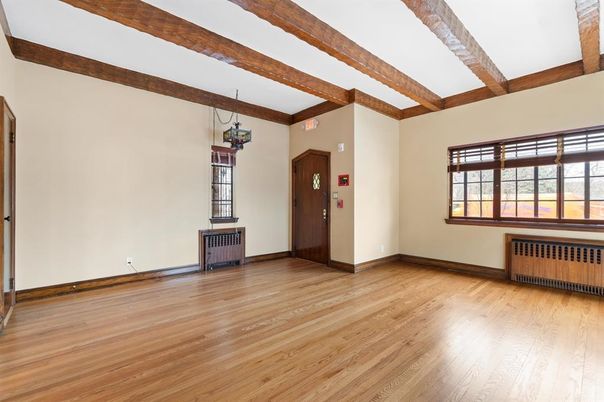 Empty room, Interior, Wooden Beams, Wood Texture Flooring