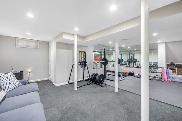 Fitness Equipment, Gym, Interior, Recessed Lighting