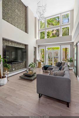 Chandelier, Fireplace, Interior, Living room, Wood Texture Flooring