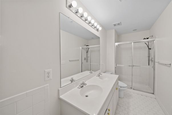Bathroom, Dual Sink Vanities, Glass Shower, Interior