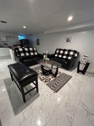 Interior, Kitchen, Living room, Marble, Recessed Lighting