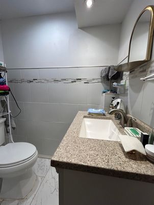 Bathroom, Interior, Marble, Recessed Lighting