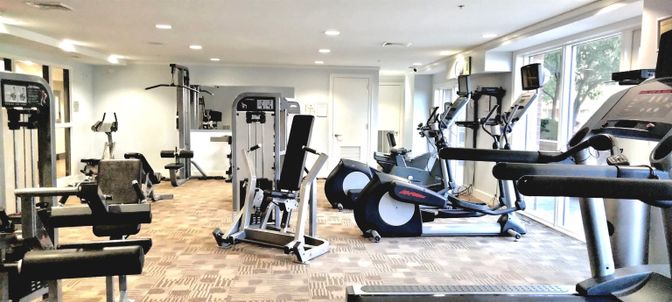 Fitness Equipment, Gym, Interior, Recessed Lighting