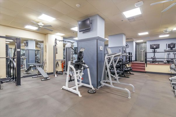 Fitness Equipment, Gym, Interior, Recessed Lighting
