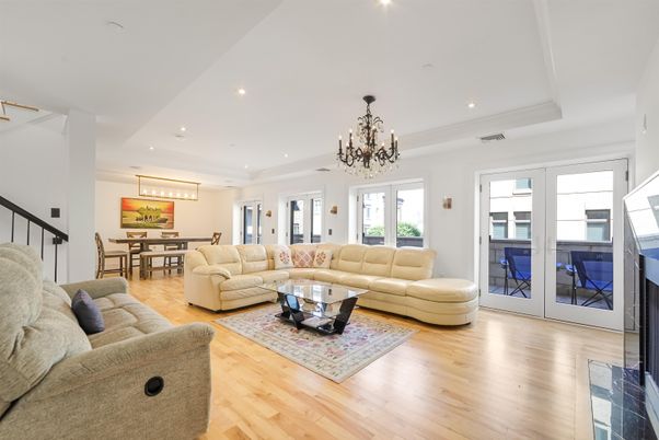 Chandelier, Dining room, Interior, Living room, Pendant Lights, Recessed Lighting, Wood Texture Flooring