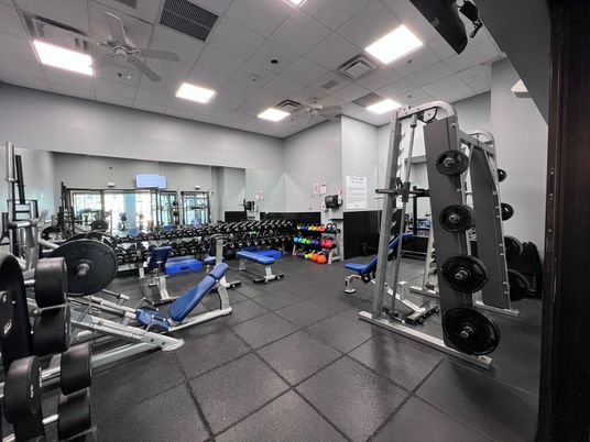 Fitness Equipment, Gym, Interior, Recessed Lighting