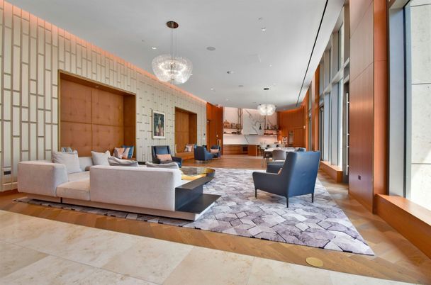 Interior, Living room, Pendant Lights, Recessed Lighting, Wood Texture Flooring